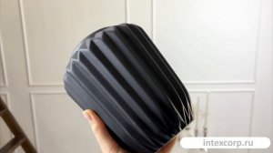 Декоративная ваза КАЭЛИ, керамика, чёрный, 17х15 см, AAE336280