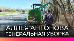 Новгородские коммунальщики привели в порядок аллею Николая Антонова