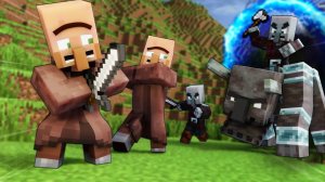 «Судный день деревни: столкновение сил в Майнкрафт