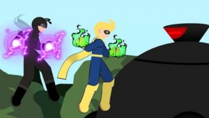 Омнидроид V.X 6 против Супергероев (Суперсемейка) "Гамма Джек - Плазмаболт" | Stick Nodes