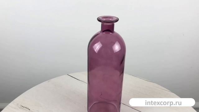 Декоративная бутыль-ваза БОРРАЧА ГРАНДЕ стекло, розовая, 26 см, 108171-95-2.