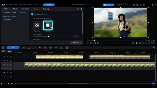 Основы 47 Удаление неоднородного фона или его размытие в видео Инструмент с  ИИ