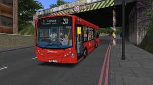 Поездка на Alexander Dennis Enviro 200 по маршруту №201 по карте London