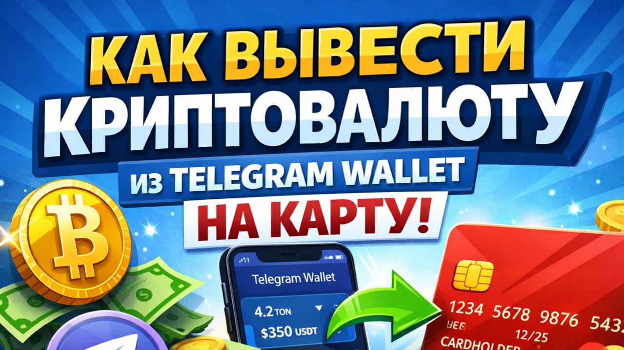 как вывести Ton тон из Telegram Wallet телеграм валлет на карту без комиссии