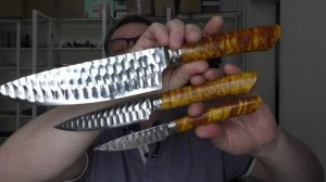 _ЯНТАРНЫЙ_ набор кухонных ножей, сталь COR-X