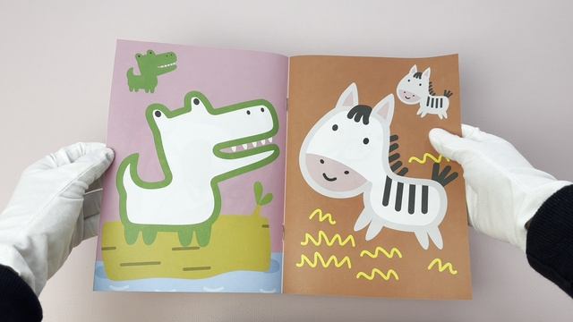 Раскраска с цветным контуром (Зебра)