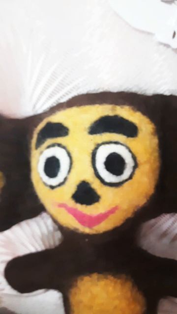 Чебурашка из шерсти своими руками.#изшерсти #своимируками #ручнаяработа #валяние #валяниеизшерсти