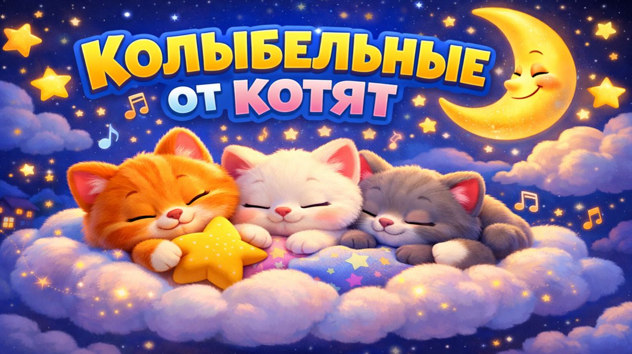 КОЛЫБЕЛЬНЫЕ ОТ КОТЯТ 🌙 ПЕСЕНКА  ДЛЯ СНА