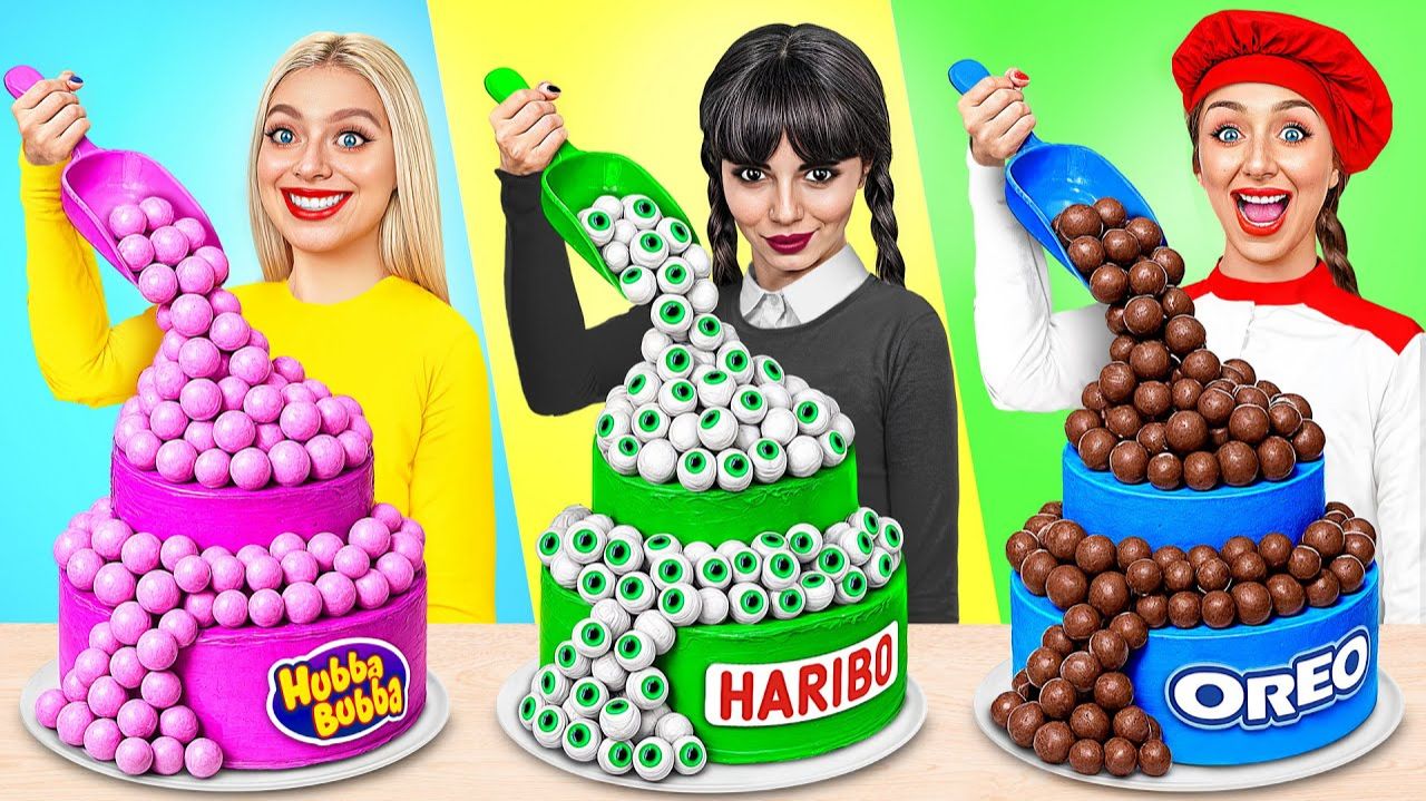 Кулинарный Челлендж# Уэнсдей Против Бабушки # Сумасшедшие Кулинарные Идеи от Candy DO