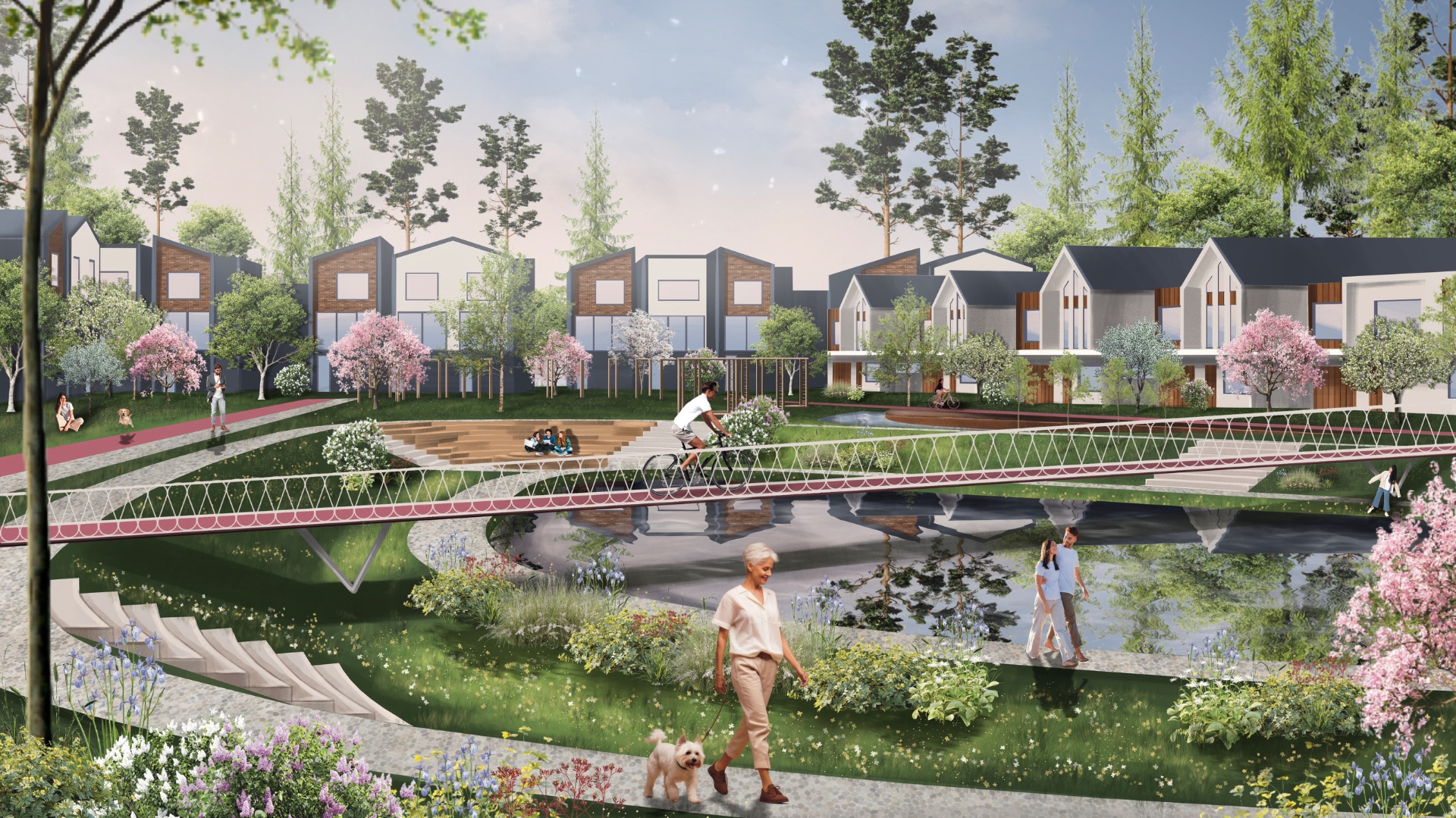 Коттеджный городок скетч 🏡