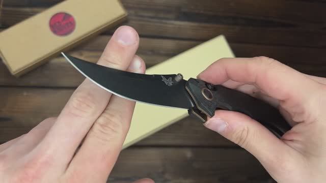 Реплика Benchmade Mini Bedlam 865-02 Custom , рукоять Carbon Fiber - обзор!