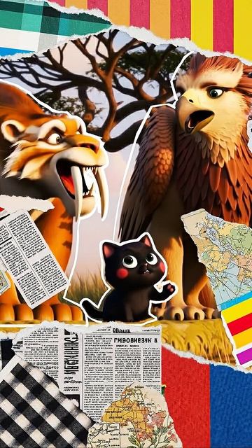 Мультфильм про искусство: Коллаж из журнальных вырезок