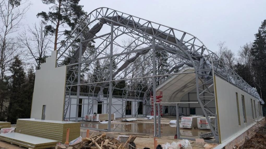 Митькино монтаж теннисного манежа 2