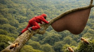 Как забрать мёд у диких пчёл и остаться живым?