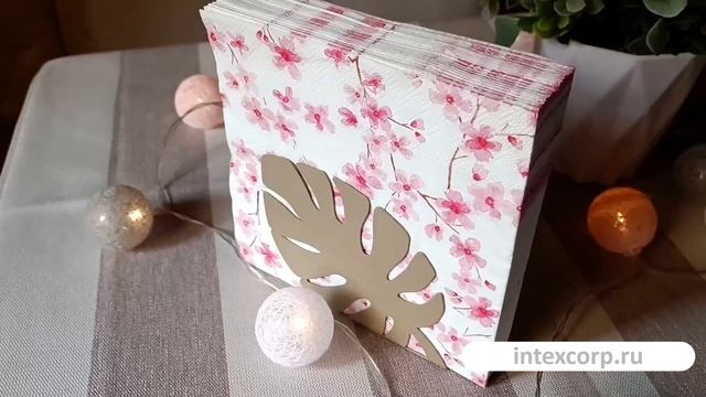 Бумажные салфетки ВЕСЕННИЙ ЦВЕТ, белый фон, 17х17 см, 20 шт., 2006874-1