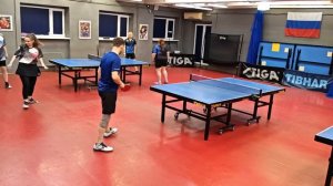 1/4 финала Чирков/Нельсон (1473) - Буханов/Радченко (997) 19.04 БЛИЦ-турнир МИКСТ настольный теннис