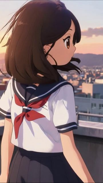 Весенний день в жизни школьницы #аниме #школьнаяжизнь #мультипликация