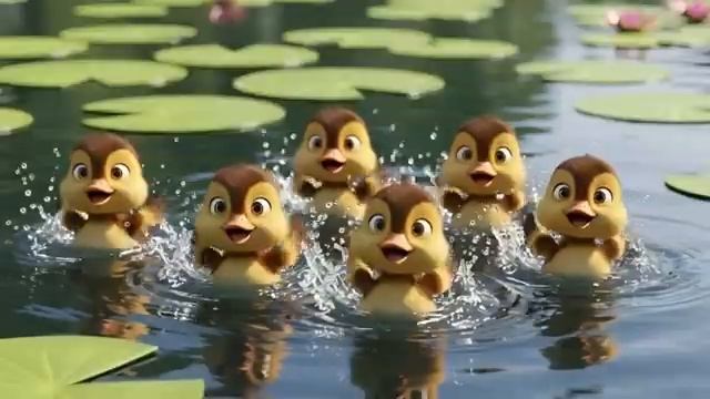 Пять маленьких утят отправляются в путешествие. Мультфильм для детей 2026