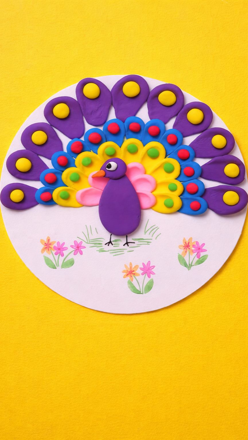 Лепим павлина из воздушного пластилина. Воздушный пластилин арт. 225869926