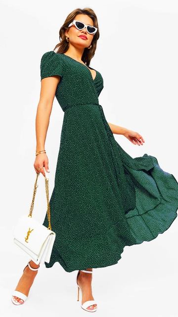 🤍 Летнее платье на запах в разных цветах на каждый день