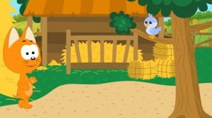 КВА-КВА - Котенок Котэ - Учим голоса животных Песенка для детей малышей