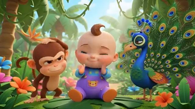 Танцующий павлин .Мультфильм для детей и малышей 2026
