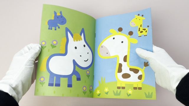 Раскраска с цветным контуром (Жираф)