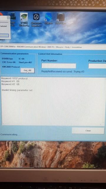Диагностика OP-COM на столе.