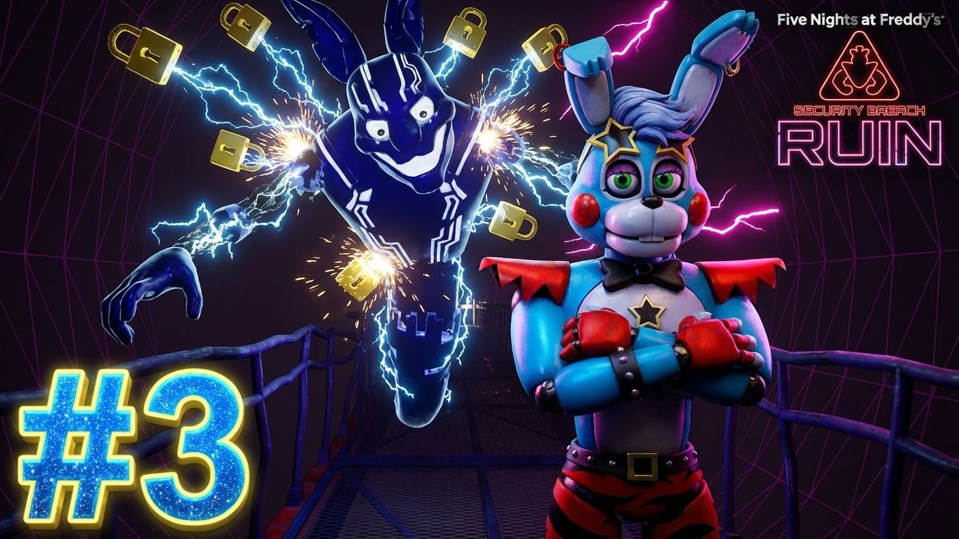 [FNAF SB] ГЛЕМРОК ТОЙ БОННИ ПРОТИВ М.Х.Е.С. во FNAF Security Breach RUIN #3