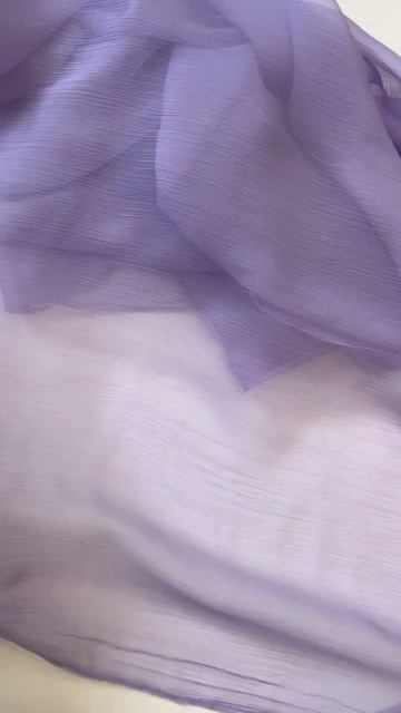 Шелковый креш-шифон в лавандовом оттенке