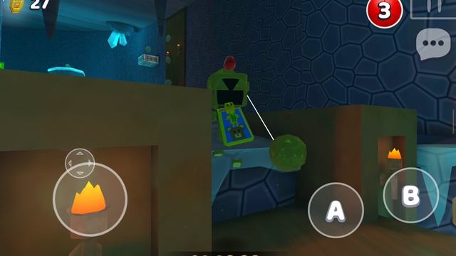 проходим пещеру кротов в снежной далине в Super Bear Adventure