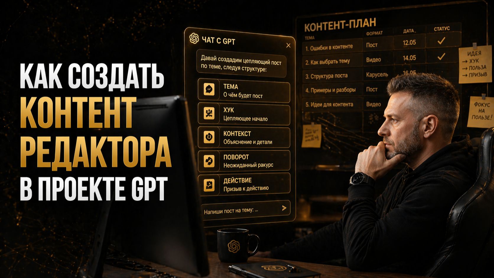 Как создать контент редактора в проекте Gpt