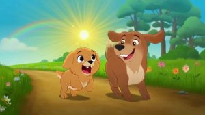 Доброе ИИ видео про поддержку и заботу мамы-собаки