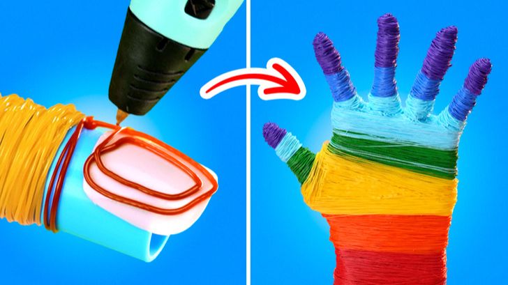 Крафты клеевым пистолетом и 3D-ручкой: лучшие идеи 