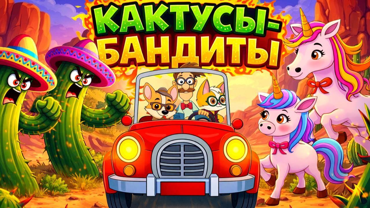Единорожки 🦄 Мультики для детей 🌵Кактусы-Бандиты 🐴 Маленькие разноцветные Пони🌈 Спасем пустыню