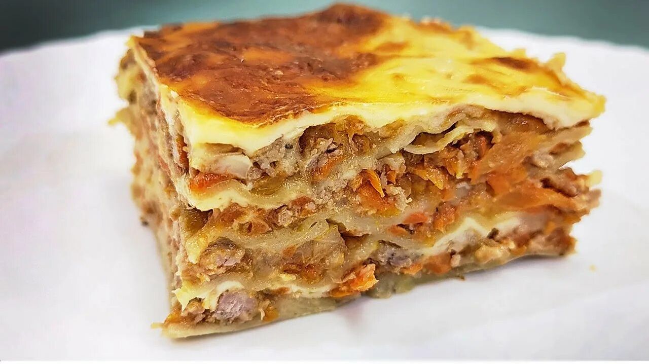 Ленивая лазанья из лаваша в духовке.