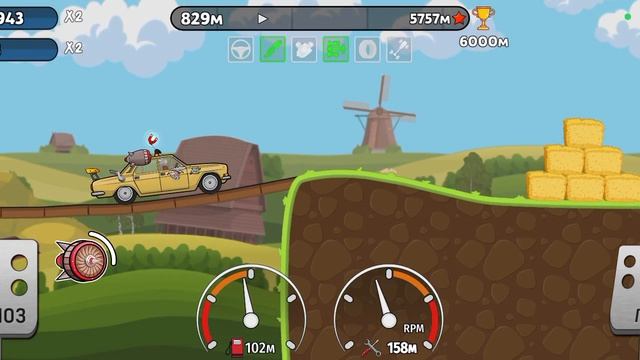 Тестирую машину Волга в игре Hill Dash Racing 🏎️😂🥳