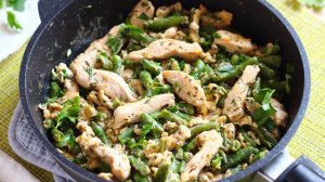 ПП-ужин без заморочек: курица, стручковая фасоль и яйцо. Всего 123 ккал!