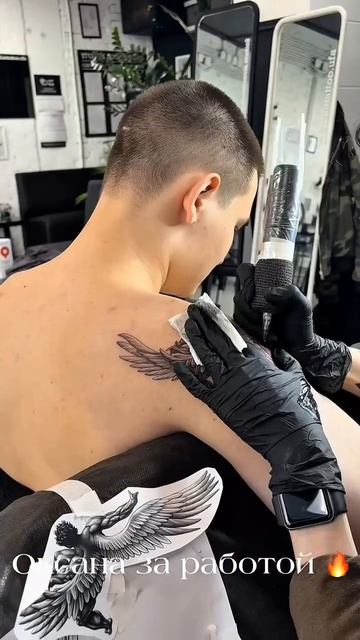 Процесс тату от мастера Оксаны #тату #tattoo