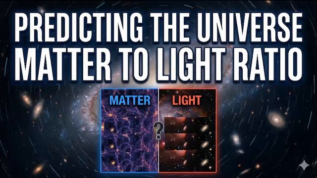 Predicting the universe matter to light ratio
