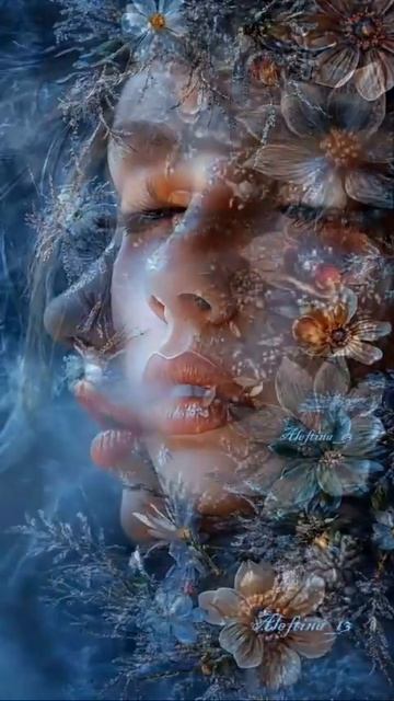 Холодное дыханье🩵💦💖(нейросеть)