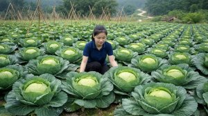 День уборки гигантской капусты - Перегруженный грузовик для продажи на рынке - Elli Life