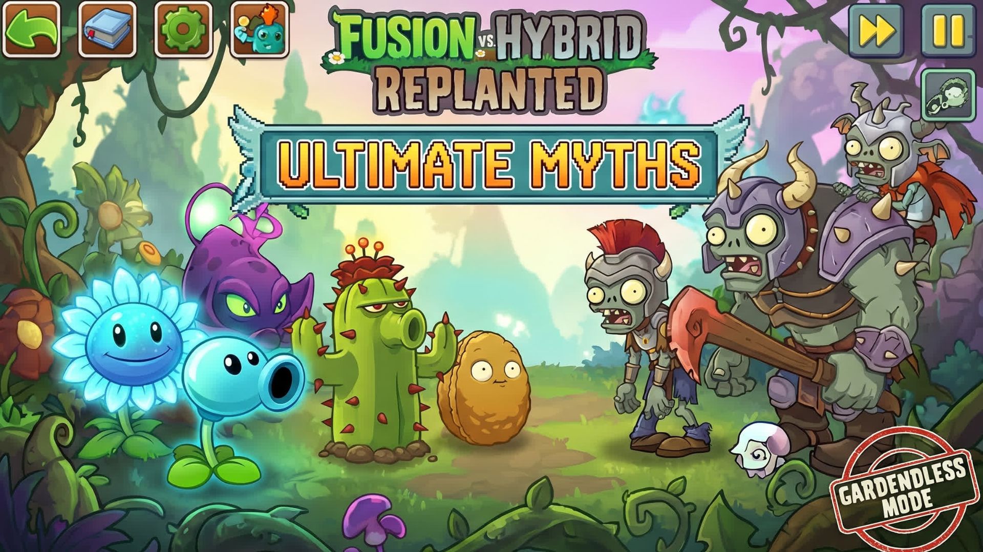 Plants Vs.Zombies Hybrid Mod Растения против Зомби-2 мод Зомби против растений Выигрываем каждый бой