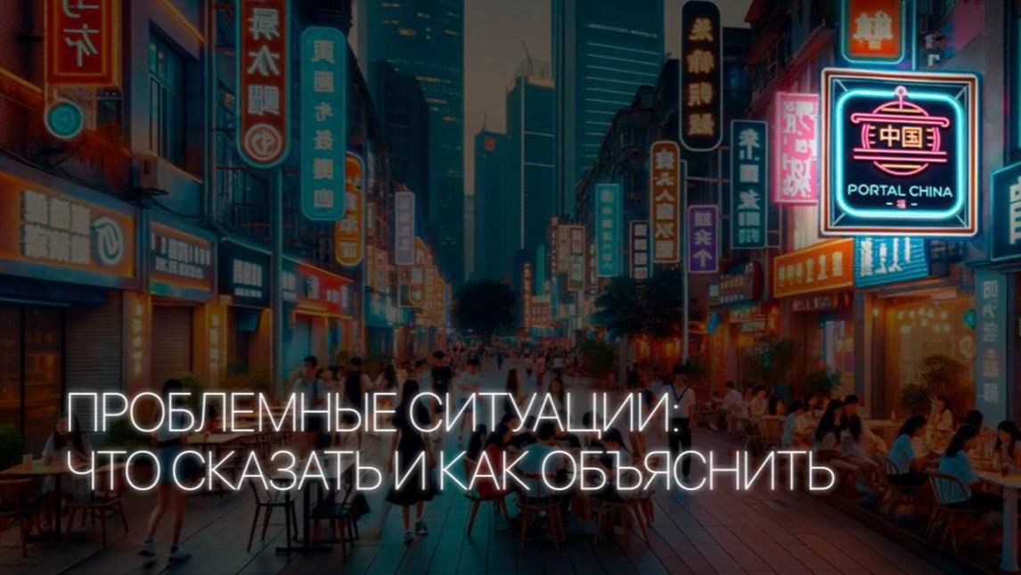 ОТКРЫТЫЙ УРОК ПО КИТАЙСКОМУ: Проблемные ситуации, как решить и что сказать / Portal China