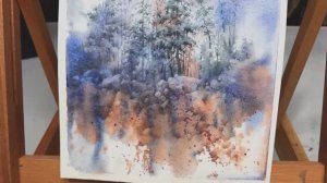 Не мешают ли вам учиться завышенные ожидания? Акварельный пейзаж «Туманные горы».