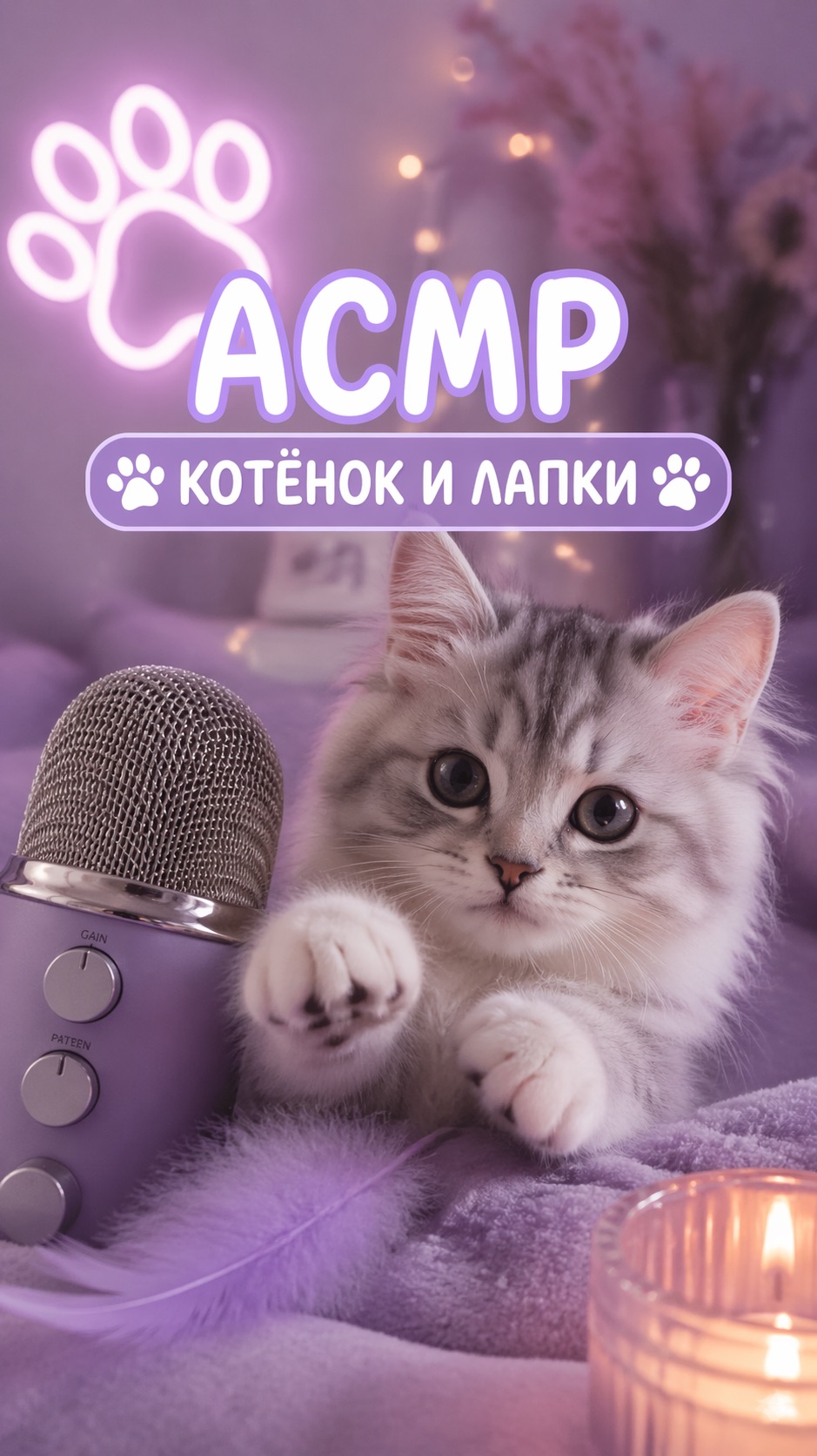 АСМР КОТЁНОК И ЛАПКИ