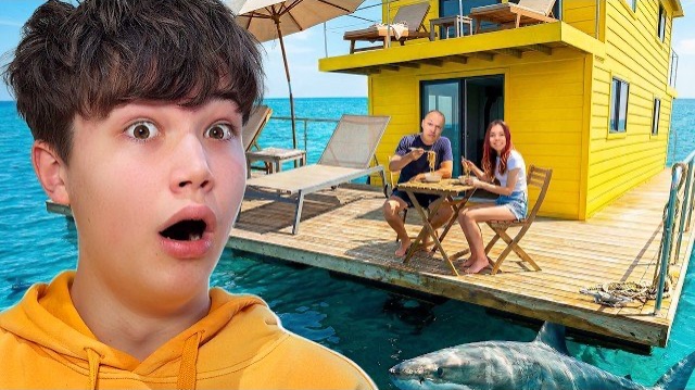 24 часа в домике на воде! 🌊🔥