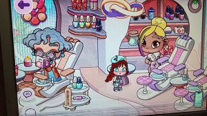 Семья мороженого гуляет на сердечной🩷 улице и делают маникюр💅. Аватар ворлд.