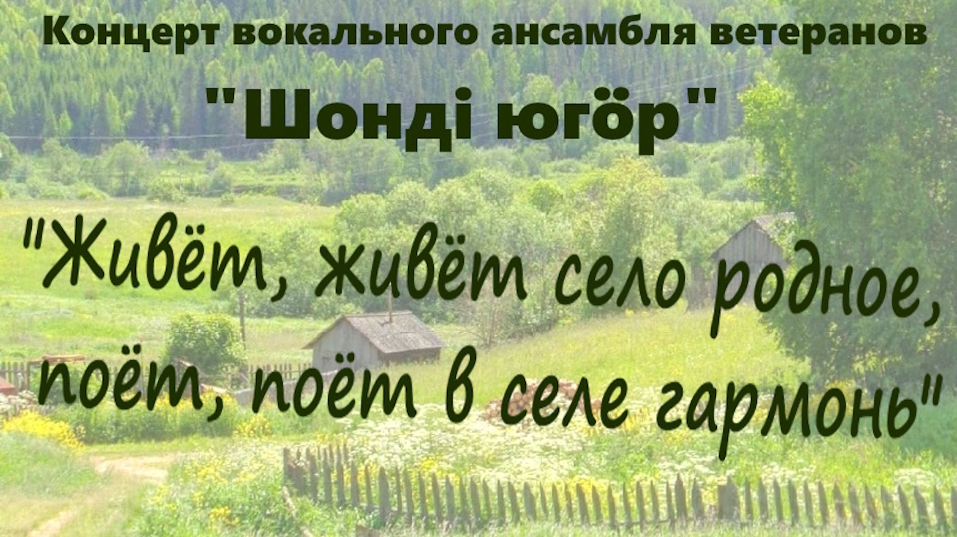 Отчетный концерт вокального ансамбля ветеранов 