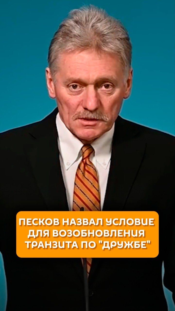 Песков назвал условие для возобновление транзита по 